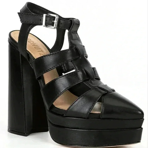 Schutz Daryl Leather Platform Fisherman Dress Sandals - Picture 3 of 6